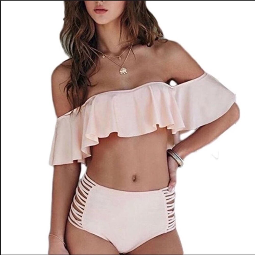 ❤️Sale Kayla high Waist swimsuit pink - Picture 6 of 6